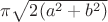 $\pi\sqrt{2(a^2+b^2)}$