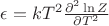 $\epsilon=k T^2 {\partial^2 \ln Z\over\partial T^2}$