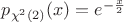 $p_{\chi^2(2)}(x) =  e^{-\frac{x}{2}}$