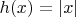 $h(x) = |x|$