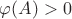 $\varphi(A)>0$
