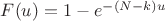$F(u)=1-e^{-(N-k)u}$