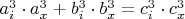 $a_i^3\cdot a_x^3+b_i^3\cdot b_x^3=c_i^3\cdot c_x^3$