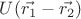 $U(\vec{r_1}-\vec{r_2})$