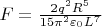 $F = \frac{2 q^2 R^5}{15 \pi^2 \varepsilon_0 L^7}$