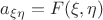 $a_{\xi\eta}=F(\xi,\eta)$
