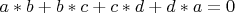 $a*b+b*c+c*d+d*a=0$