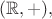 $(\mathbb R, +),$