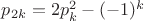 $p_{2k}=2p^2_k-(-1)^k$