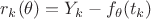$r_k(\theta) = Y_k - f_\theta(t_k)$