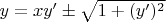 $y=xy'\pm\sqrt{1+(y')^2}$