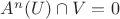 $A^n(U)\cap V=0$