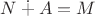 $N\dotplus A=M$