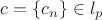 $c=\{c_n\}\in l_p$