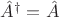 $\hat{A}^\dagger=\hat{A}$