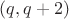 $(q,q+2)$