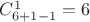 $C^1_{6+1-1}=6$
