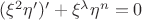 $(\xi^{2}\eta {}' ){}'+\xi ^{\lambda }\eta^{n}=0$
