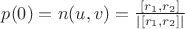 $p(0)=n(u,v)=\frac{[r_1,r_2]}{|[r_1,r_2]|}$