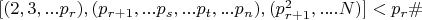 $[(2,3,...p_r),(p_{r+1},...p_s,...p_t,...p_n), (p^2_{r+1},....N) ]<p_r\#$