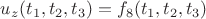 $u_{z}(t_{1},t_{2},t_{3})=f_8 (t_{1},t_{2},t_{3})$