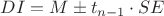 $DI=M\pm t_{n-1}\cdot SE$