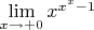 $\lim\limits_{x\to +0}{x^{x^x-1}}$