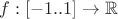 $f : [-1..1] \to \mathbb{R}$
