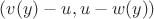 $(v(y)-u, u-w(y))$