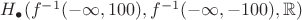 $H_{\bullet}(f^{-1}(-\infty,100),f^{-1}(-\infty,-100),\mathbb{R})$