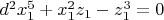 $d^2x_1^5+x_1^2z_1-z_1^3=0$