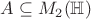 $A\subseteq M_2({\mathbb H})$