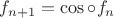$f_{n+1} = \cos\circ f_n$