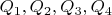 $Q_1,Q_2,Q_3,Q_4$