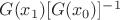 $G(x_1)[G(x_0)]^{-1}$