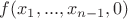 $f(x_1,...,x_{n-1},0)$