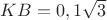 $KB=0,1\sqrt{3}$ $KB=0,1\sqrt{3}$