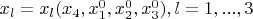 $x_l=x_l(x_4,x_1^0,x_2^0,x_3^0),l=1,...,3$