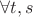 $\forall t,s$