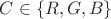 $C\in\{R,G,B\}$