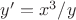 $y'=x^3/y$
