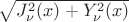 $\sqrt{J_\nu^2(x)+Y_\nu^2(x)}$