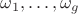 $\omega_1,\ldots,\omega_g$
