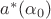 $a^*(\alpha_0)$