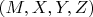 $ (M, X, Y, Z ) $