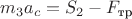 $m_3 a_c = S_2-F_\text{тр}$