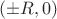 $(\pm R,0)$
