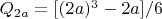 $Q_{2a}=[(2a)^3-2a]/6$