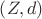 $\left( {Z,d} \right)$