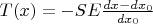$T(x)=-SE\frac{dx-dx_0}{dx_0}$